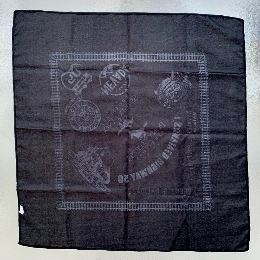 America's Loneliest Road Black “I Survived Highway 50” Souvenier Scarf